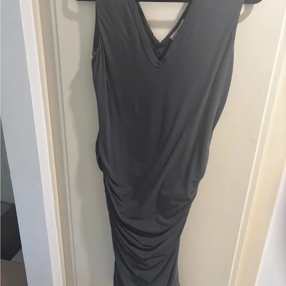 James Perse Charcoal Ruched Dress - Picture 2 of 4